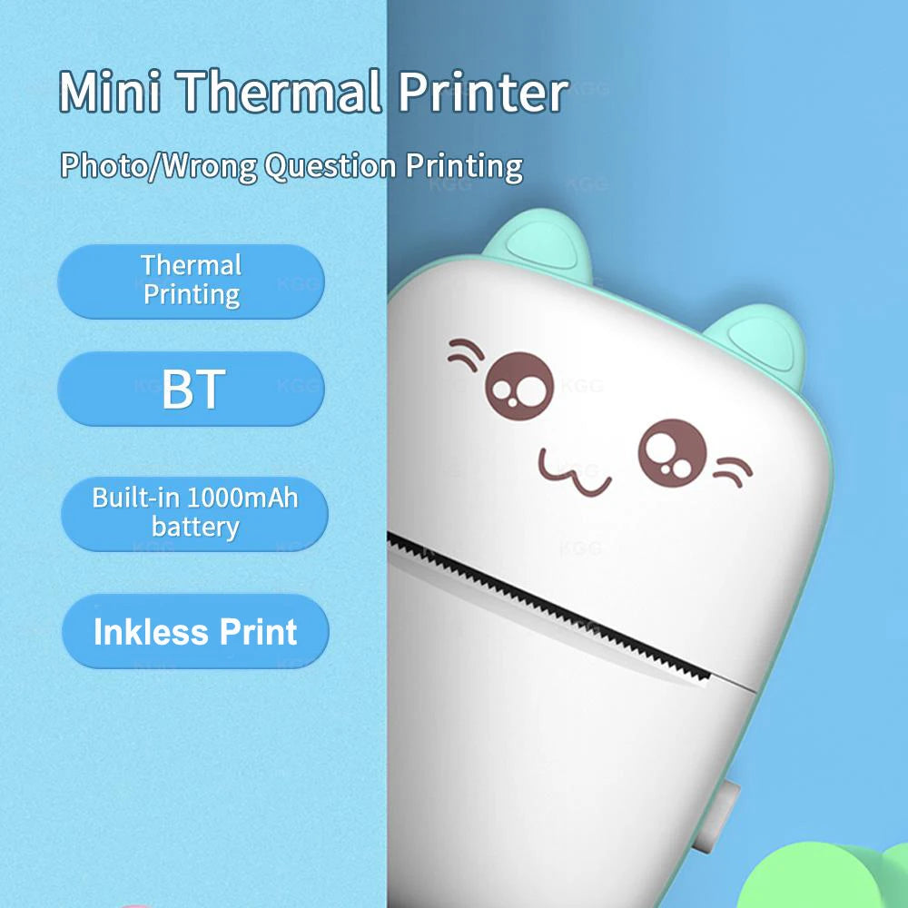 Wireless BT Mini Printer: Portable, 203DPI, Photo Label Memo Printing