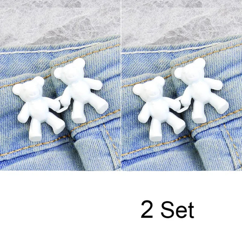 Women'S Bear Brooches Set Adjustable Tighten Waist Skirt Pants Pin Jeans Brooches for Women Waist Clip Clothing Accessories